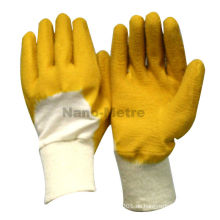 NMSAFETY gelbe Baumwollhandhandschuhe mit Latexbeschichtung